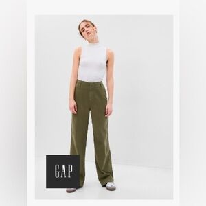 GAP Twill Wide Leg Pant
